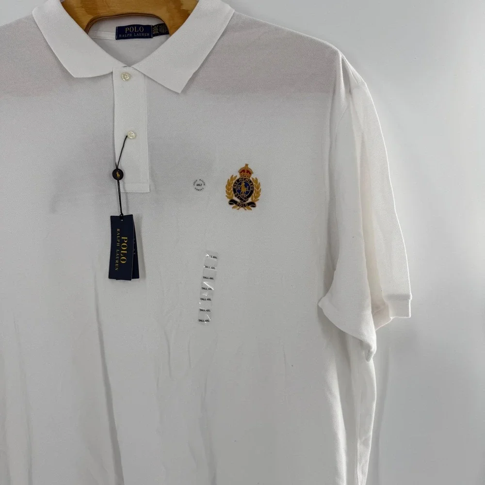 Polo Ralph Lauren Polo Men 4XLTall White Classic Big Tripe Pony #3‎ Back Crest